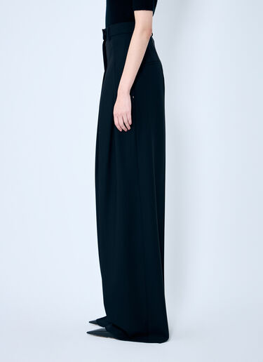 Sportmax Wide-Leg Wool Pants Black spx0259002