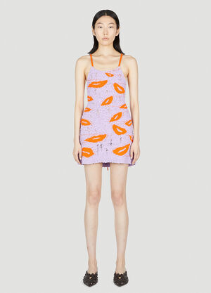 Marco Rambaldi Mouth Knit Mini Dress Orange mra0252003