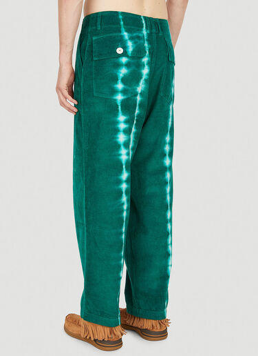 The Elder Statesman Grid Pants Dark Green tes0150008