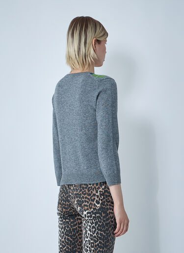 GANNI Cashmere-Blend Cardigan Grey gan0261017
