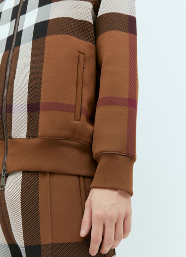 Burberry Check Bomber Jacket Brown bur0153016