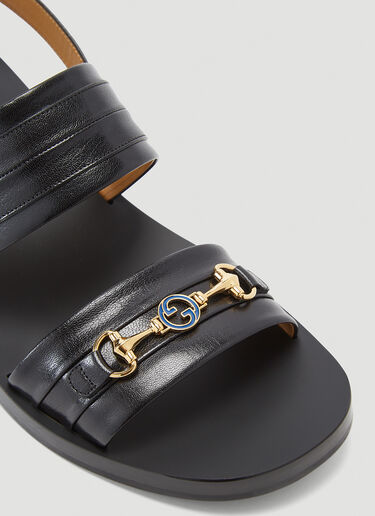 Gucci G-Hero Horsebit Sandals Black guc0140005