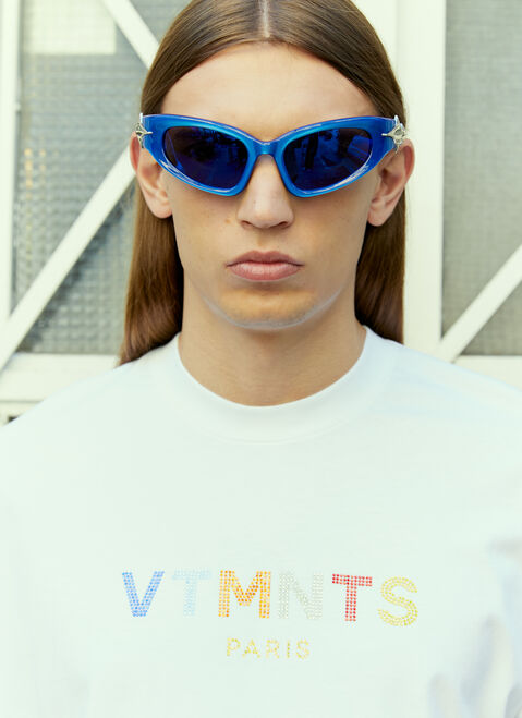 VTMNTS Crystal Embellished Logo T-Shirt Black vtm0354001