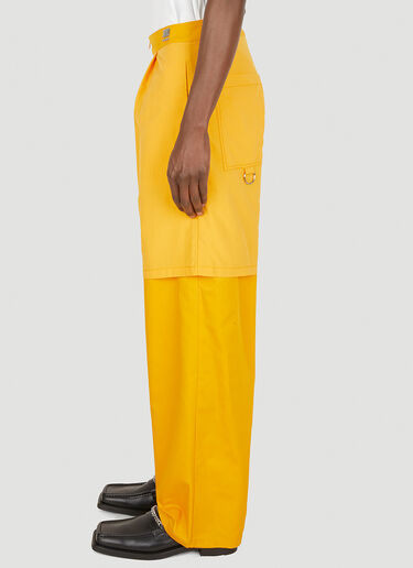 Hood By Air Shorts Over Wide Leg Pants Yellow hba0148005