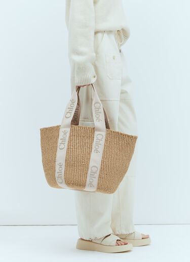 Chloé 大号 Woody 篮子 米色 chl0255059