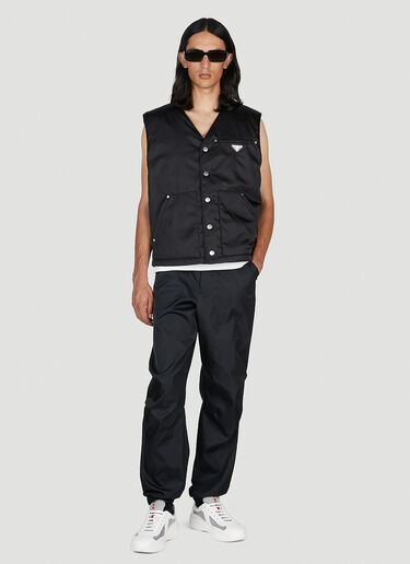 Prada Re-Nylon Padded Sleeveless Jacket Black pra0154007