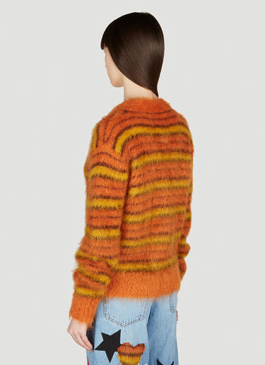 Marni Fuzzy Stripe Cardigan Orange mni0253022