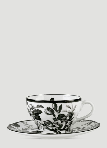 Gucci Set of Two Herbarium Cup with Saucers Black wps0690065