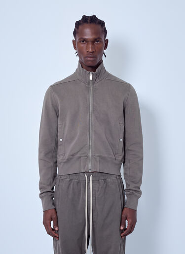 LN-CC® - Rick Owens DRKSHDW: High Neck Zip-Up Jacket - Grey Rick Owens DRKSHDW High Neck Zip-Up Jacket Grey drk0166014