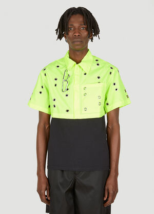 Studio Alch Eyelet Short-Sleeve Shirt Yellow alc0136002