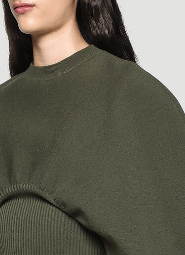 Bottega Veneta Puff Sleeve Sweater Green bov0243011
