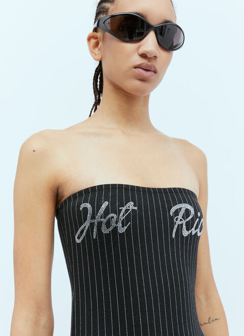 AVAVAV Knit Crystal Embellished Bodysuit Black ava0250018