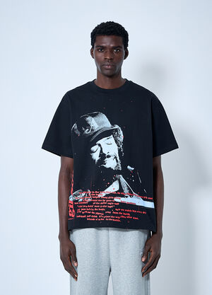 Awake NY Logo Motif T-Shirt Black awk0160013