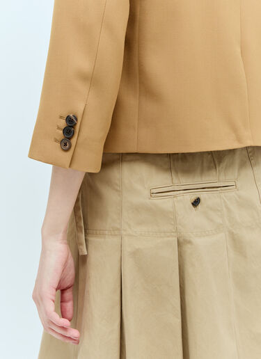 Dries Van Noten Cropped Twill Blazer Beige dvn0256011