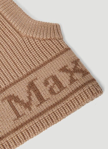 Logo Jacquard Wool Balaclava Max Mara Logo Jacquard Wool Balaclava Camel max0254098