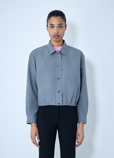 Jil Sander Cotton Poplin Cropped Shirt Grey jil0264038