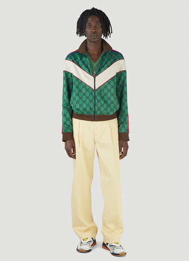 Gucci GG Zip-Through Sweatshirt Green guc0145039