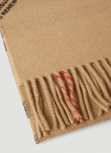 Burberry 双面 logo 印花围巾 米色 bur0251089