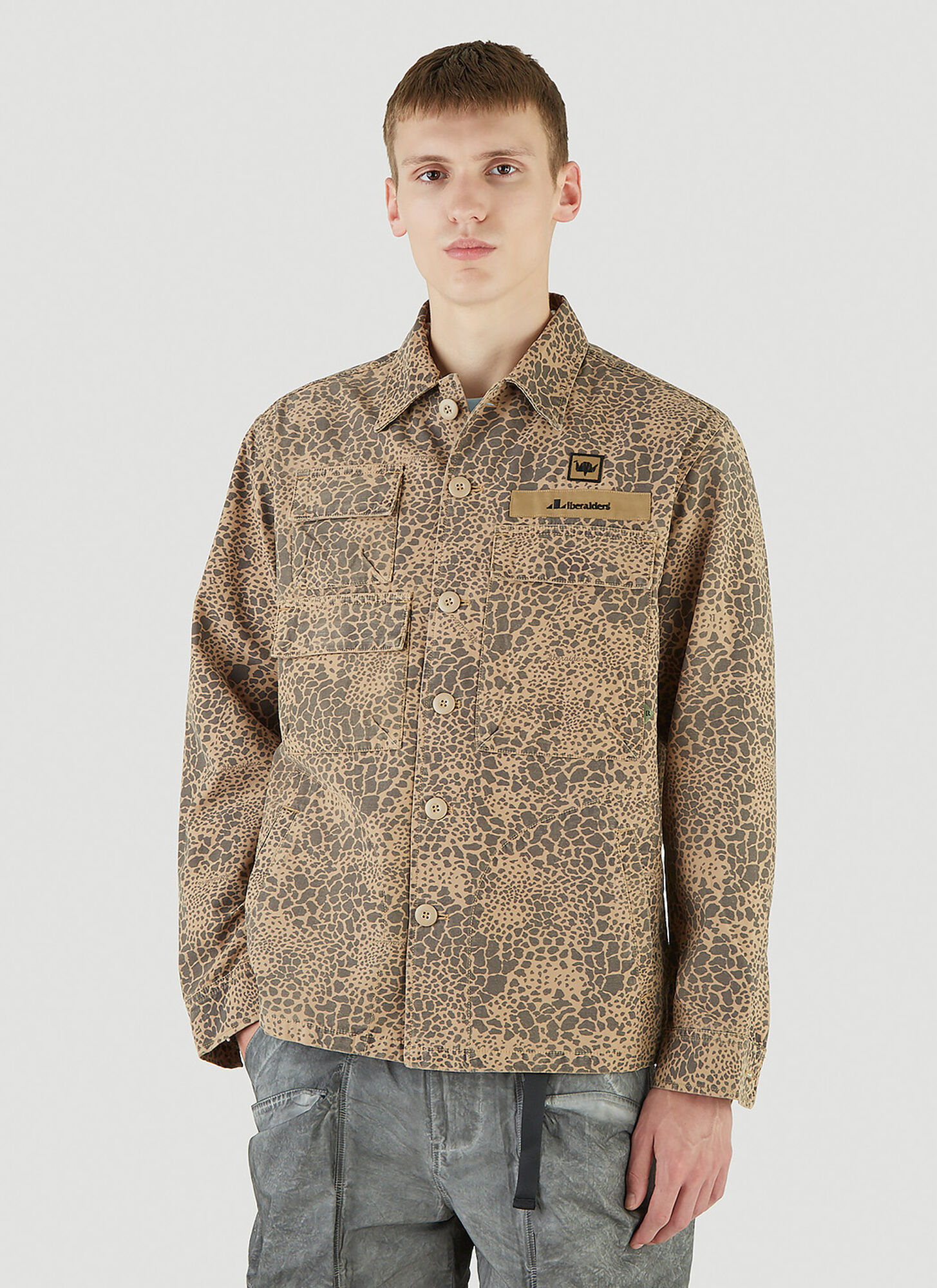 Liberaiders Multi-pocket Field Jacket In Beige