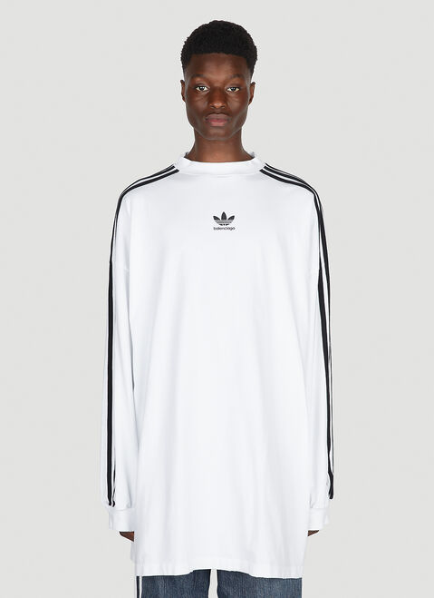 adidas Logo Print Long Sleeve T-Shirt Blue adi0154002