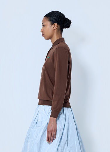 Prada Silk Polo Shirt Brown pra0264006