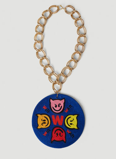 Walter Van Beirendonck Devil Necklace Blue wlt0152045