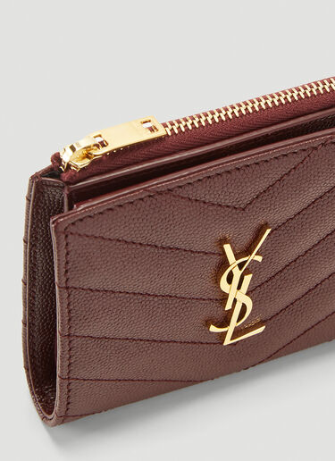 Monogram zipped card case ysl clearance