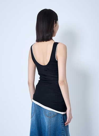 Jean Paul Gaultier 扭纹双层背心  黑色 jpg0260010