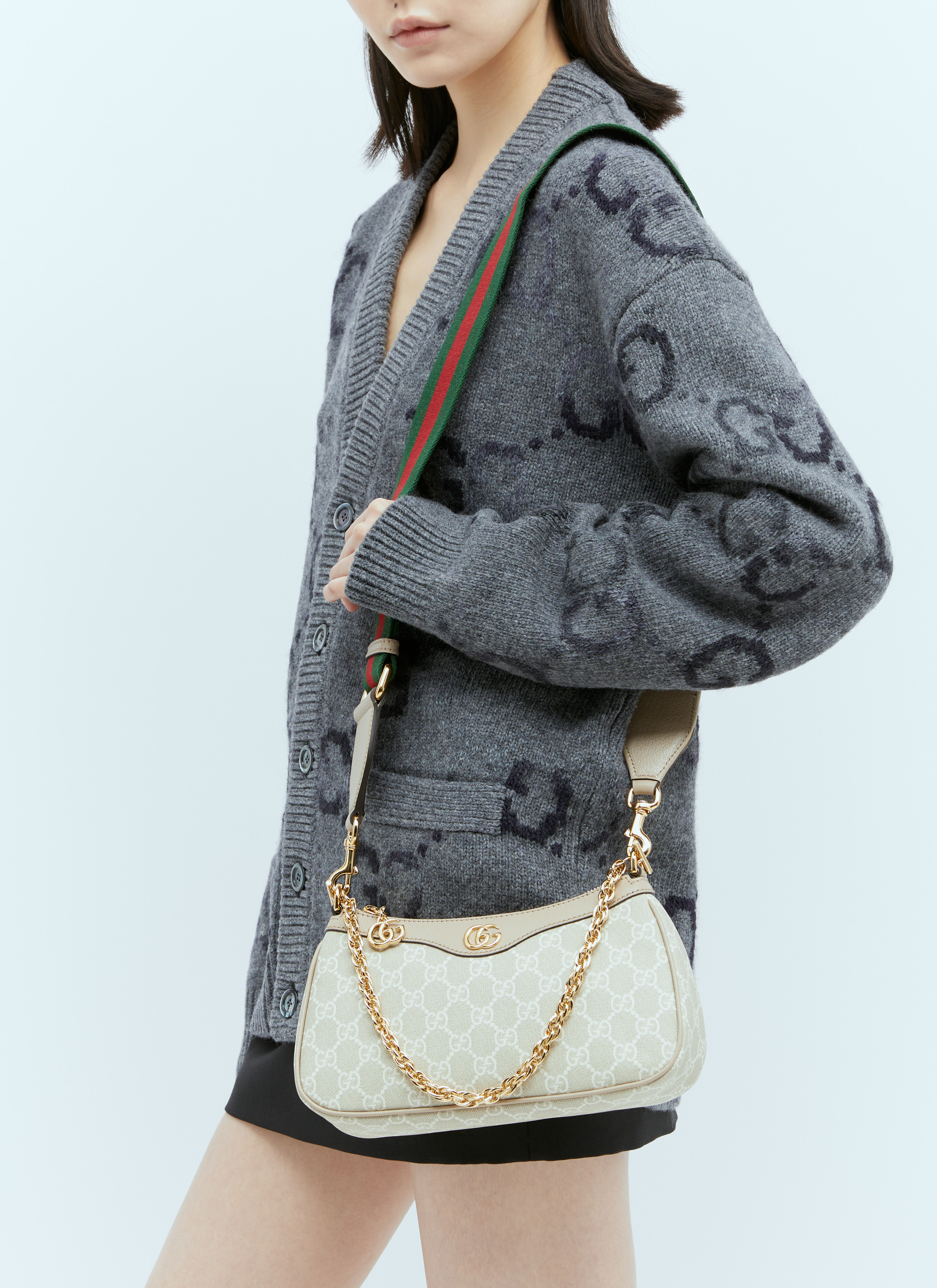 Gucci Women s Ophidia GG Small Shoulder Bag in Beige LN CC