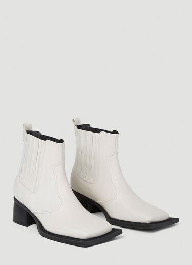 Ninamounah Howler Ankle Boots White nmo0352014