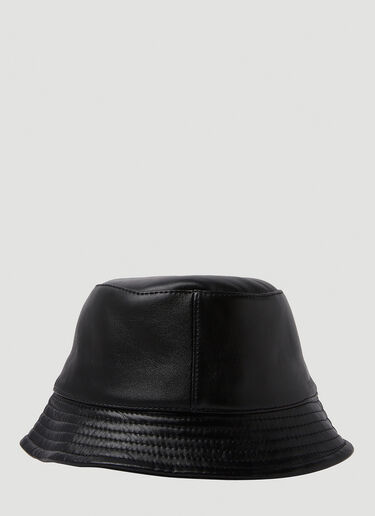 Isabel Marant Haley Leather Bucket Hat Black ibm0150014