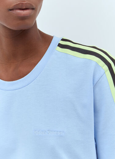 adidas by Wales Bonner 徽标刺绣 T 恤 蓝色 awb0357005