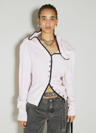 Chain Necklace Cardigan Y/Project Chain Necklace Cardigan Pink ypr0254016