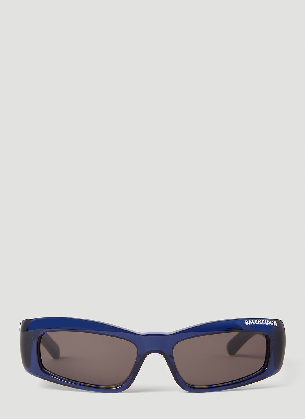 Balenciaga Logo Print Square Sunglasses in Blue LN CC