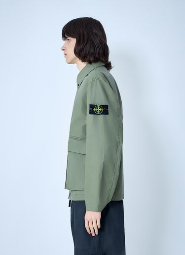 Stone Island Cotton Twill Field Jacket Green sto0164064