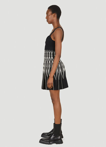 Alexander McQueen Graphic Intarsia Knit Dress Black amq0249017