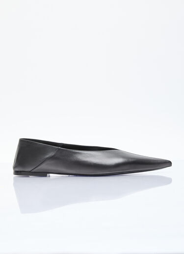 Saint Laurent Nour Leather Slippers Black sla0255044