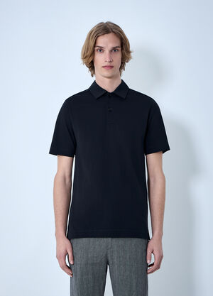 Dries Van Noten Cotton Helder Polo Black dvn0163020