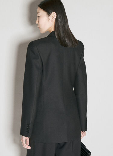 Saint Laurent Wool Gabardine Blazer Black sla0255016