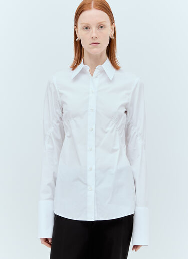 Ruched Poplin Shirt Sportmax Ruched Poplin Shirt White spx0255006