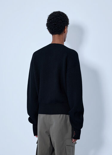 RIER Ribbed Zip-Up Cardigan Black rrr0165004