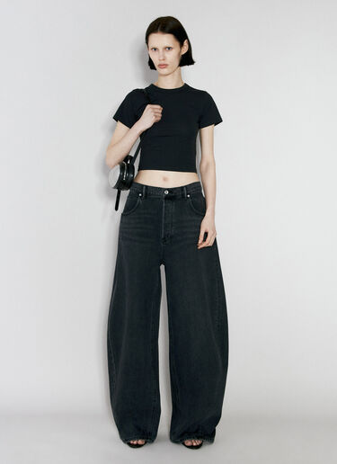 Alexander Wang Oversized Balloon Jeans Black awg0256011