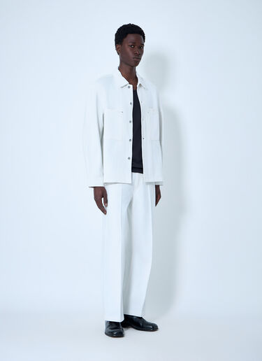 Wide-Leg Denim Trousers Lemaire Wide-Leg Denim Trousers White lem0164009