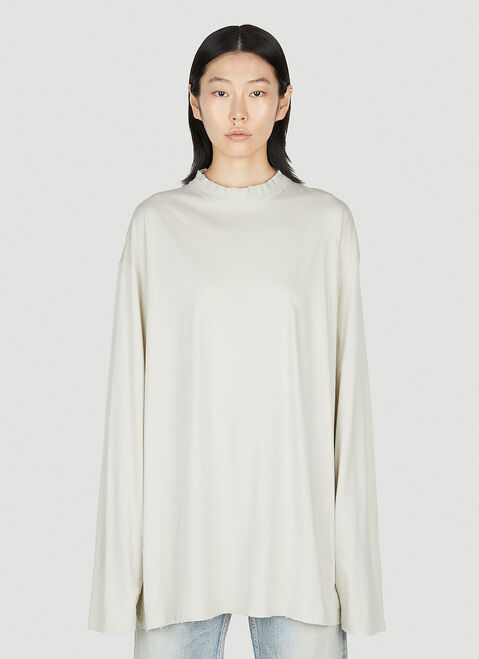 Balenciaga オ－バーサイズ ロングスリーブトップ ブラック bal0254062