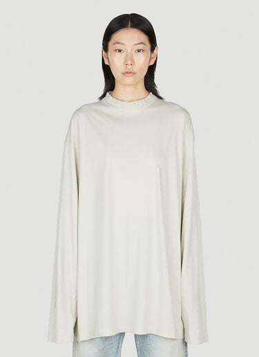 Oversized Long Sleeve Top Balenciaga Oversized Long Sleeve Top White bal0252044