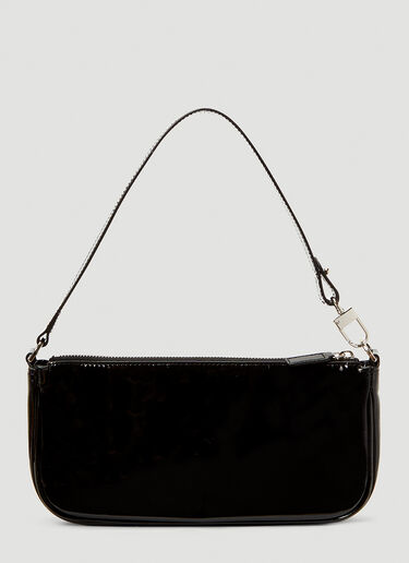 BY FAR Rachel Patent Leather Shoulder Bag Black byf0240012