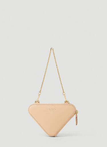 Prada Triangle Chain Wallet Natural pra0252033