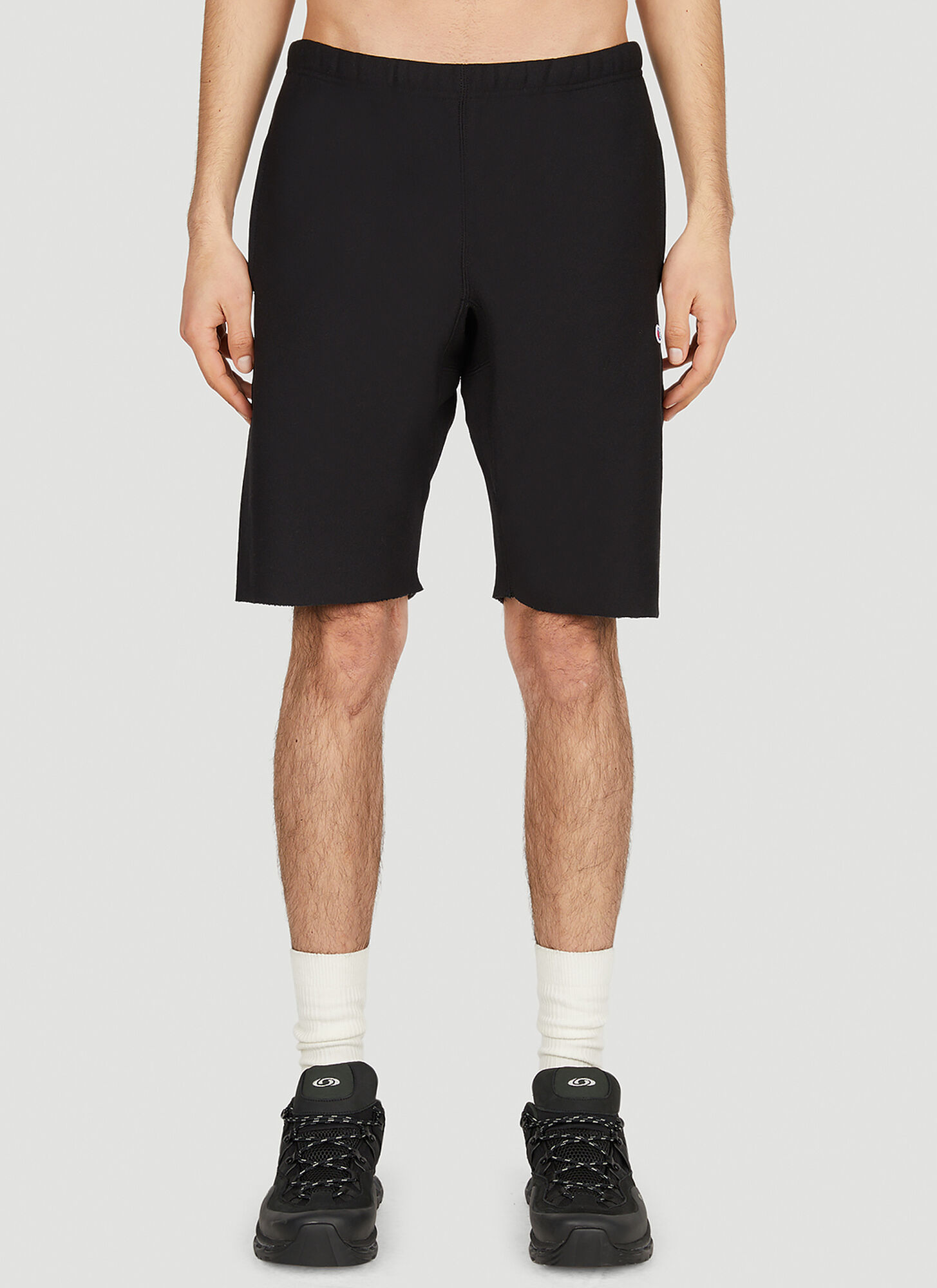 Champion Logo Embroidery Shorts In Black