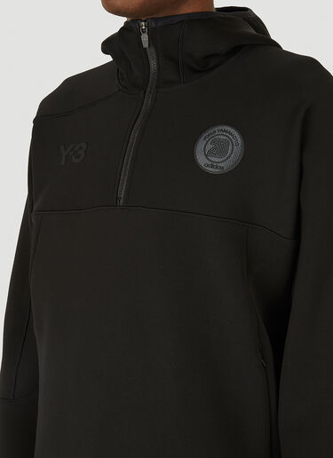 Y-3 Logo Motif Hooded Sweatshirt Black yyy0349005