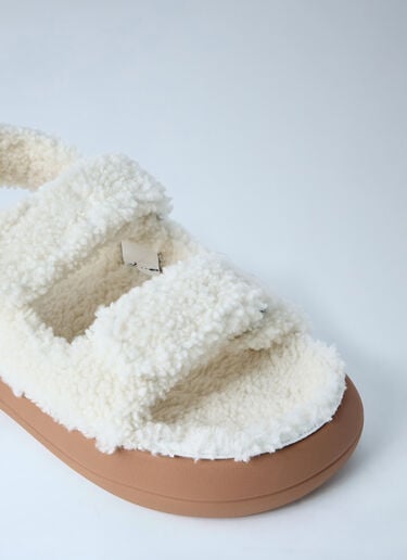 MB Shearling Sandals Moon Boot MB Shearling Sandals White mnb0363005